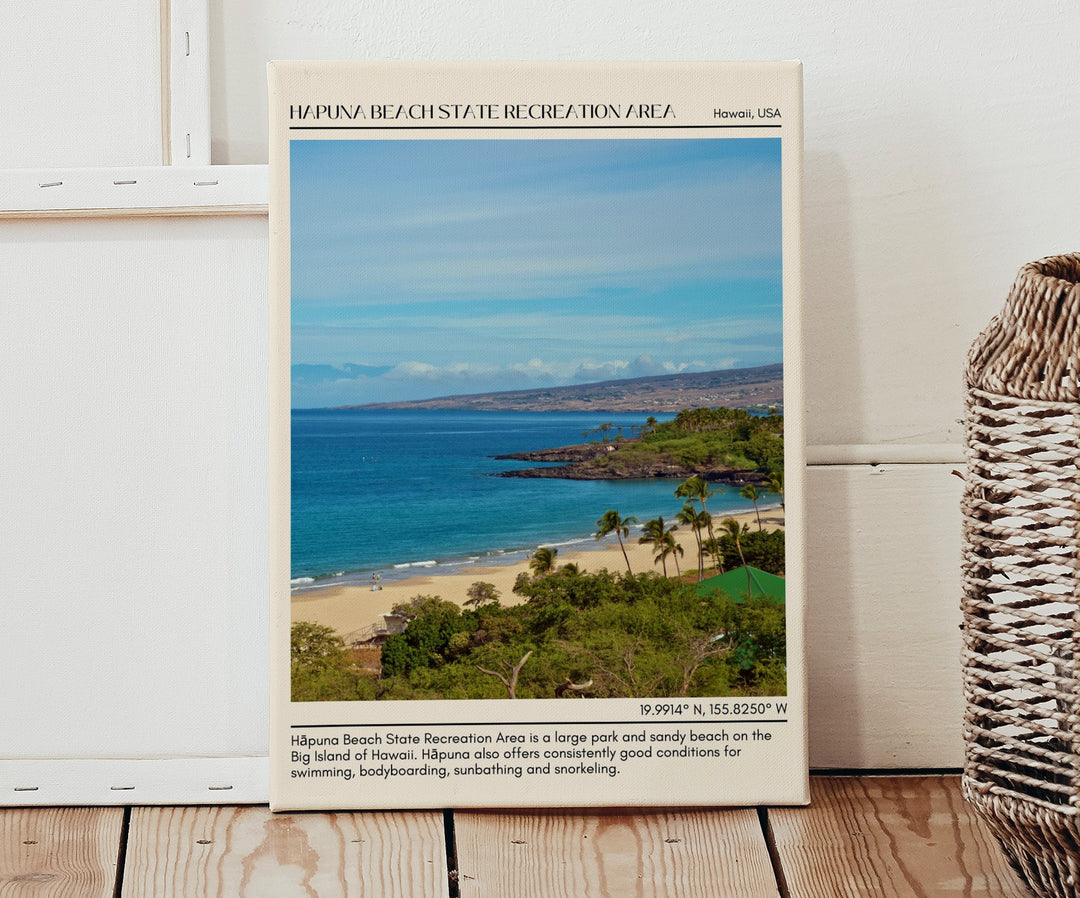 Hapuna Beach State Recreation Area, Hawaii travel, Travel Poster Print, City Art Print, Hapuna Beach wall art, Hapuna Beach map, Hapuna Beach painting, Hawaii poster, Hapuna Beach photo, Hapuna Beach artwork.