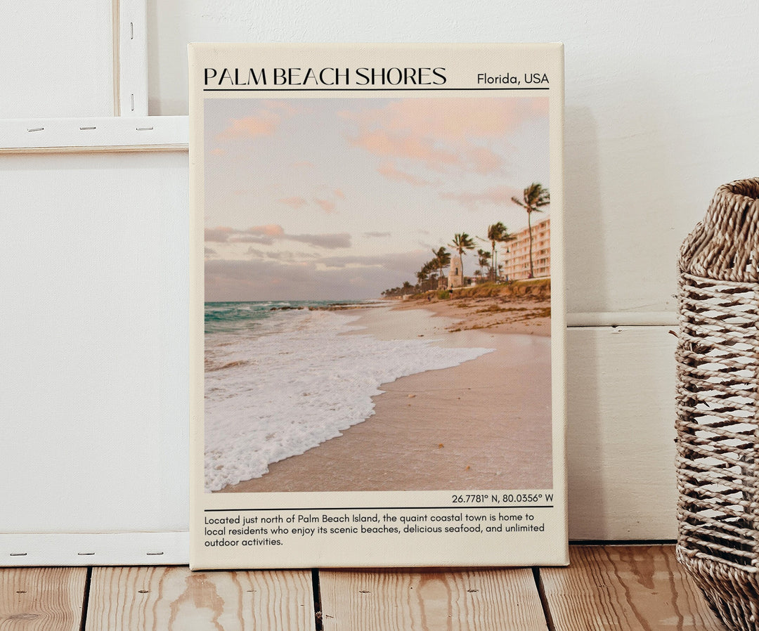 Palm Beach Shores travel, Florida poster, Palm Beach Shores art, city art print, Palm Beach Shores wall decor, Palm Beach Shores photo, Palm Beach Shores painting, Palm Beach Shores wall art, Palm Beach Shores map, travel poster print.