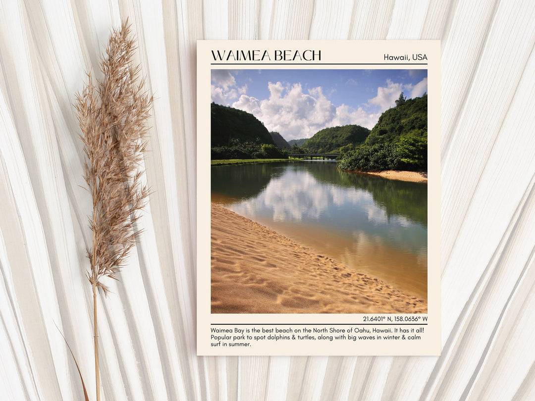 Waimea Beach, Hawaii travel, Travel Poster Print, City Art Print, Waimea Beach wall art, Waimea Beach map, Waimea Beach painting, Hawaii poster, Waimea Beach photo, Waimea Beach artwork, Waimea Beach travel, Waimea Beach wall decor, Waimea Beach poster.