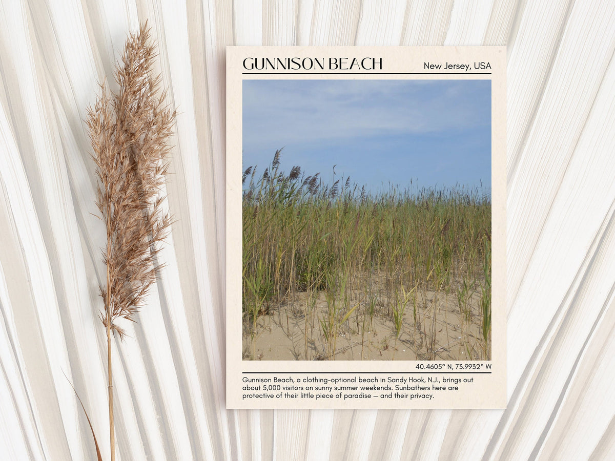 Gunnison Beach travel, New Jersey poster, Gunnison Beach wall art, Gunnison Beach painting, Gunnison Beach photo, city art print, Gunnison Beach map, Gunnison Beach artwork, travel poster print, city colour palette.