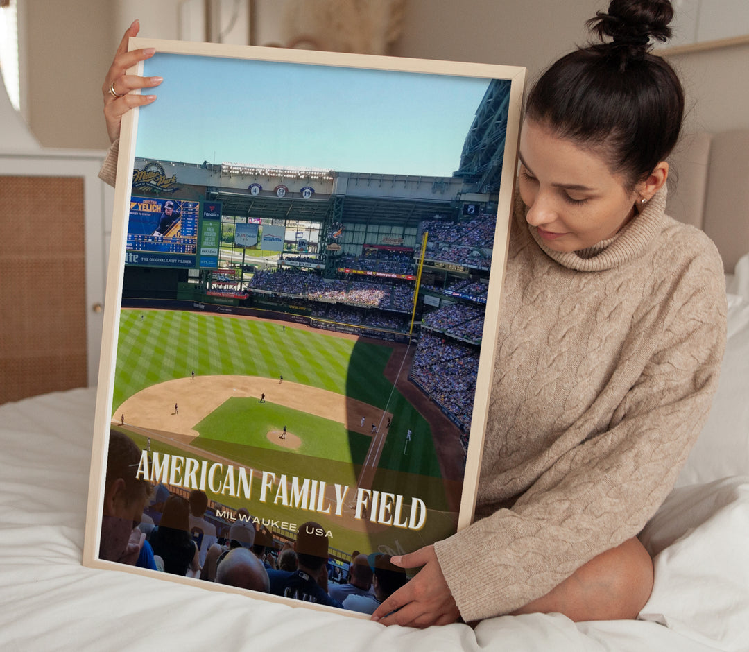 American Family Field Stadium Baseball Wall Art