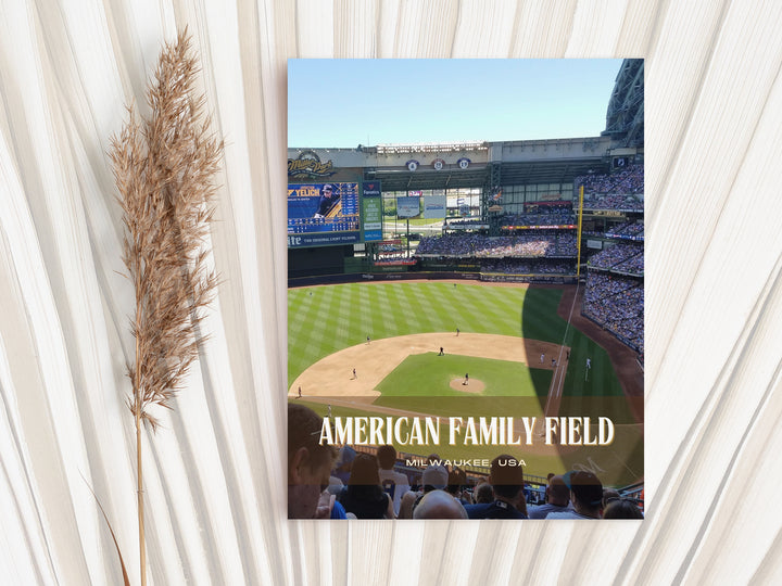 American Family Field Stadium Baseball Wall Art