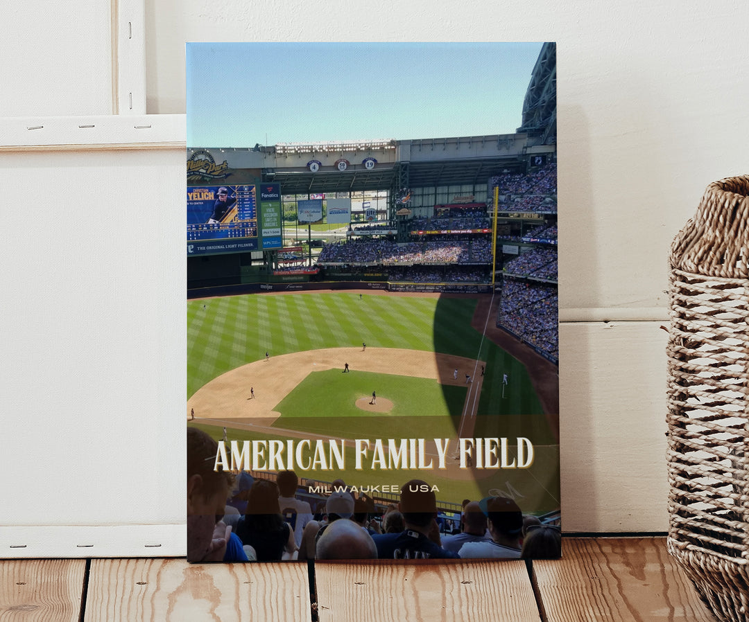 American Family Field Stadium Baseball Wall Art