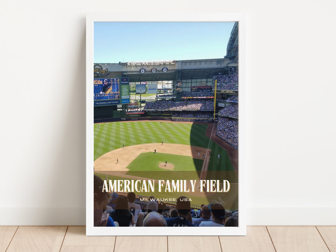 American Family Field Stadium Baseball Wall Art