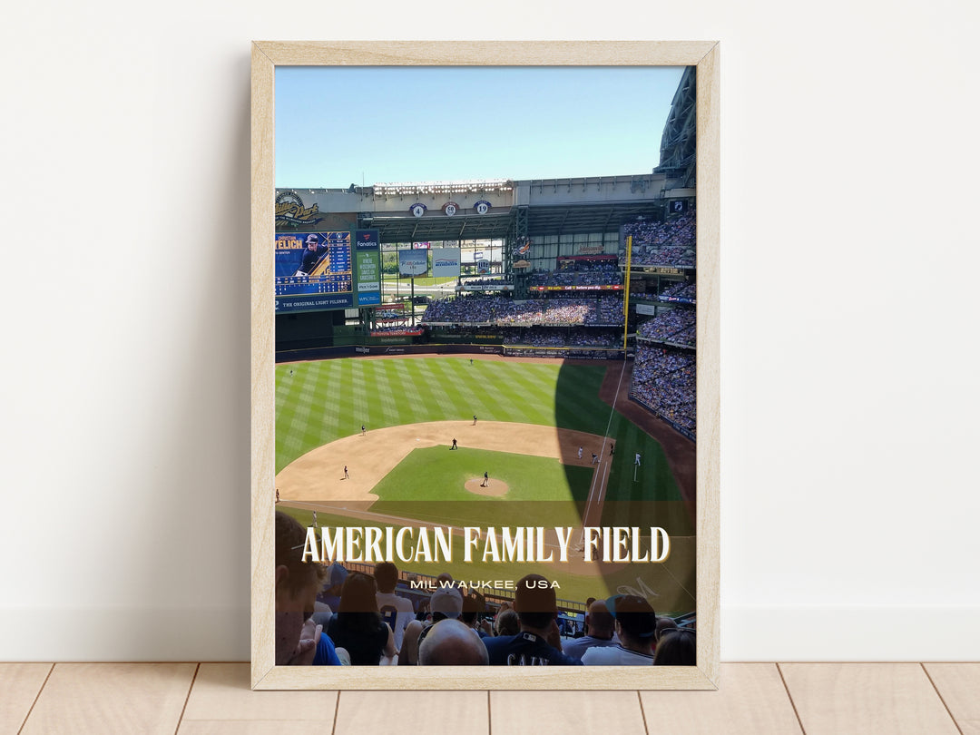 American Family Field Stadium Baseball Wall Art