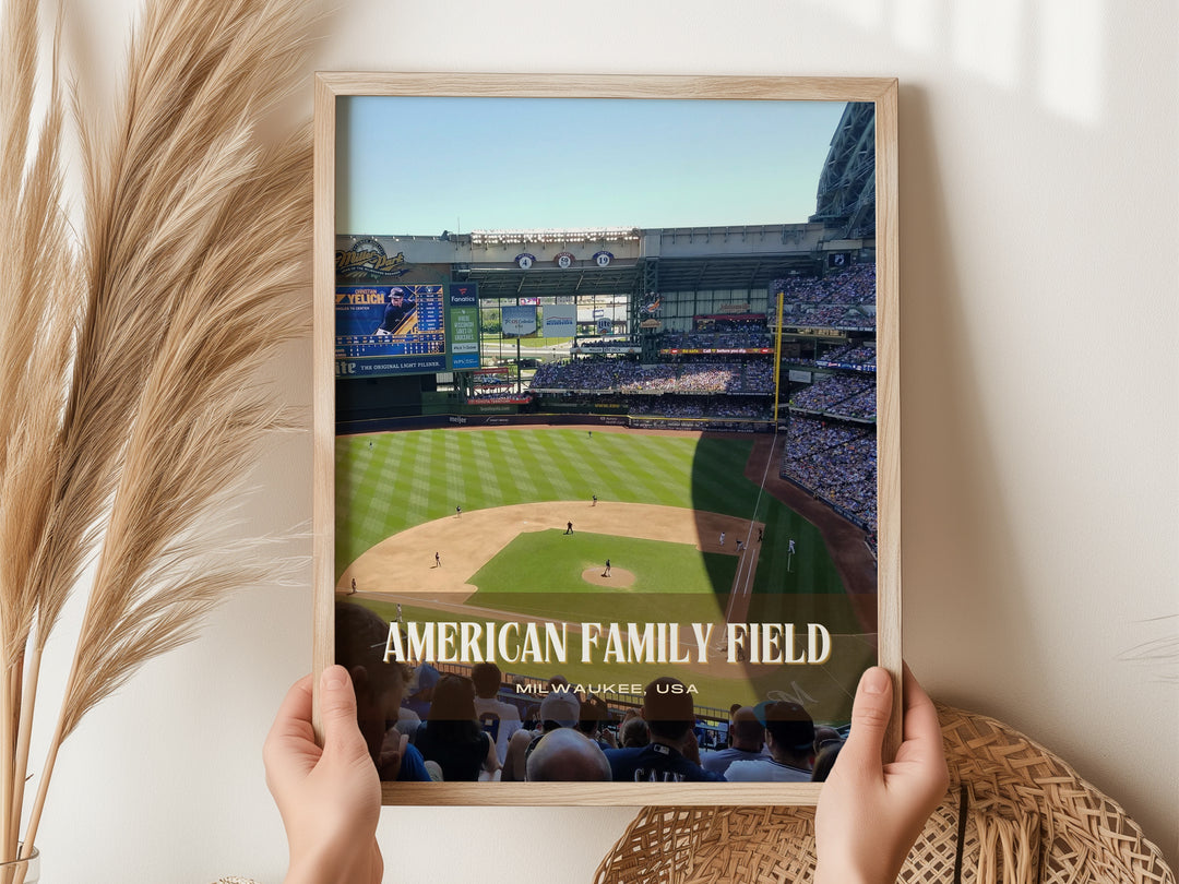 American Family Field Stadium Baseball Wall Art