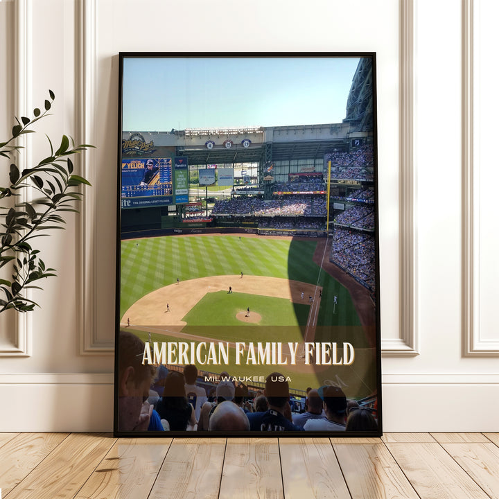 American Family Field Stadium Baseball Wall Art