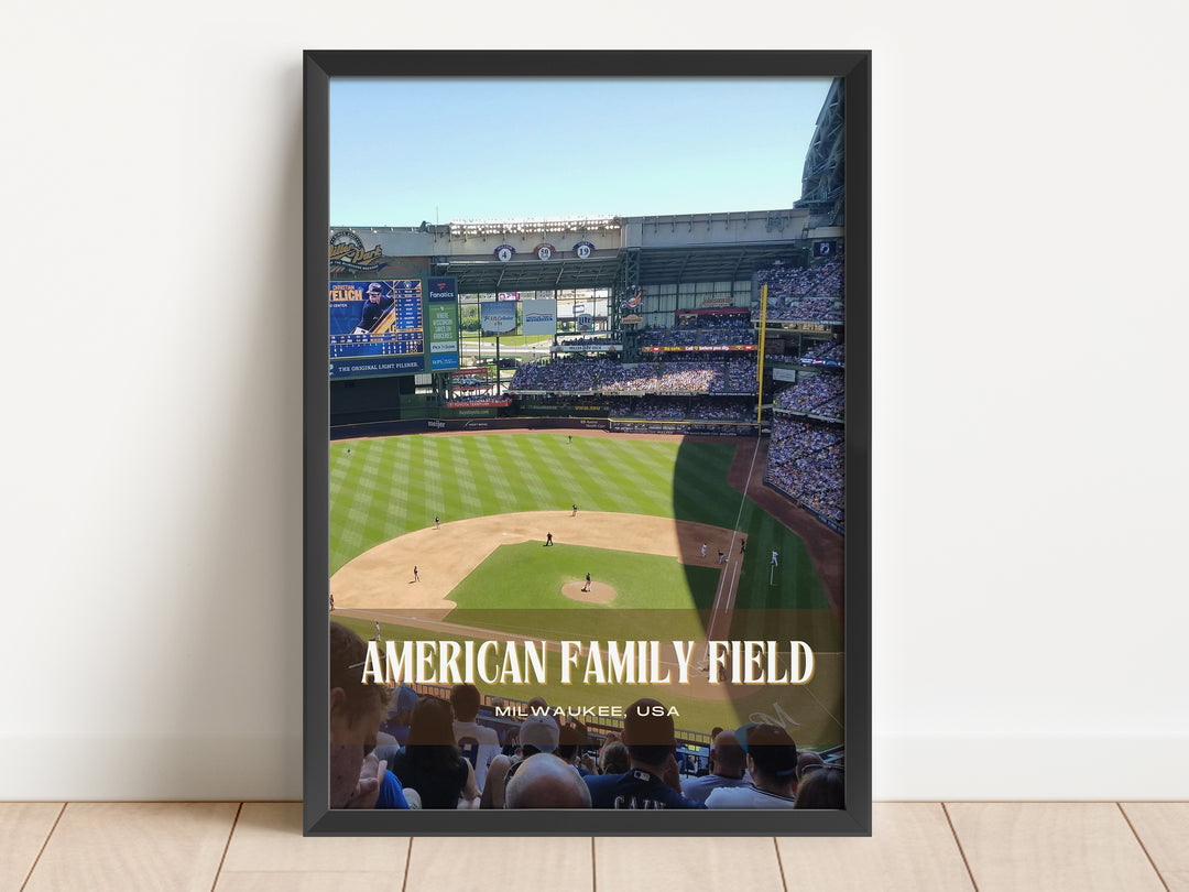 American Family Field Stadium Baseball Wall Art