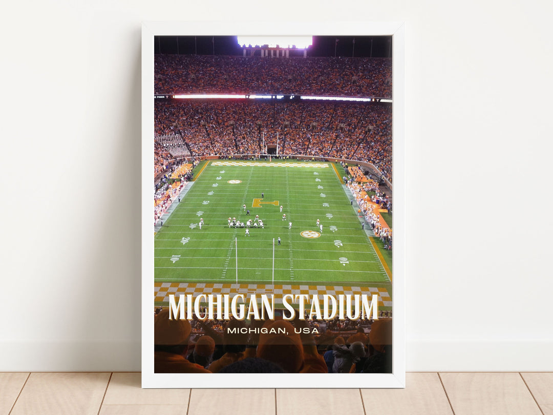 Michigan Stadium Football Wall Art