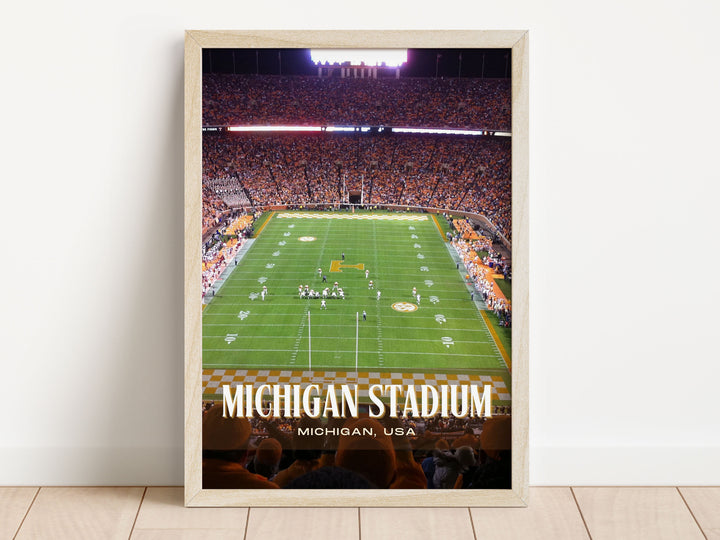 Michigan Stadium Football Wall Art