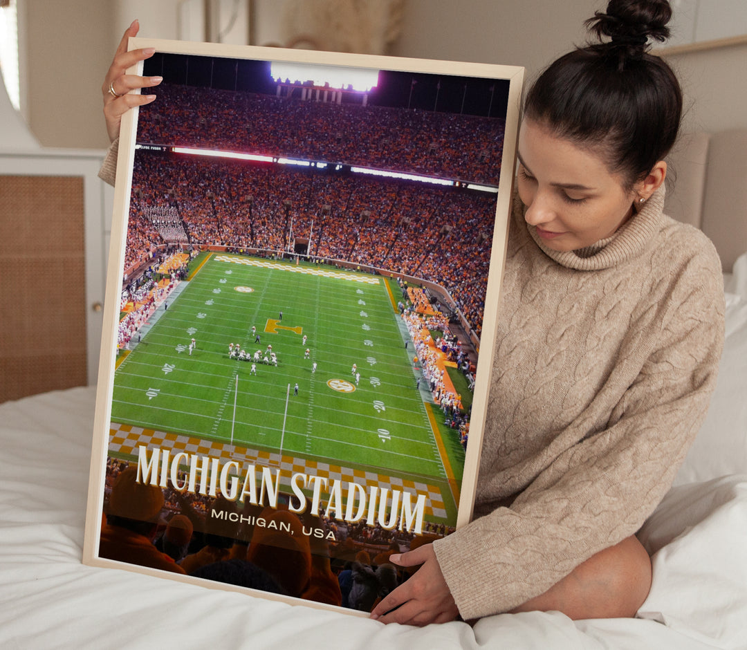 Michigan Stadium Football Wall Art