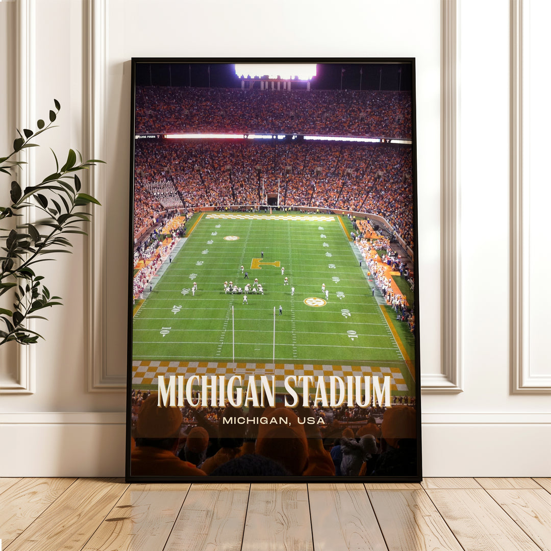 Michigan Stadium Football Wall Art