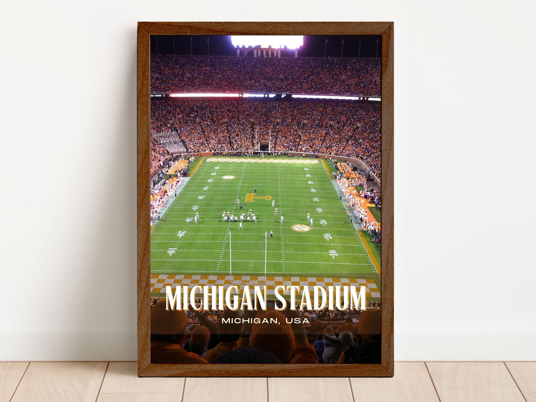 Michigan Stadium Football Wall Art