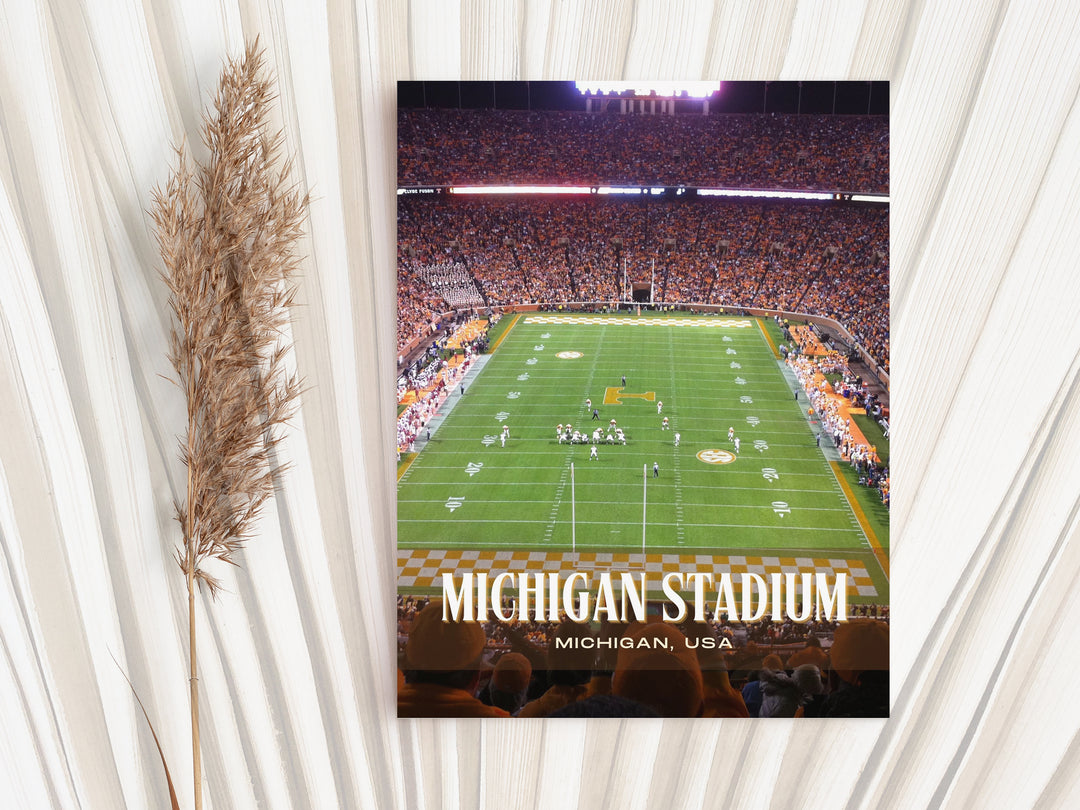 Michigan Stadium Football Wall Art