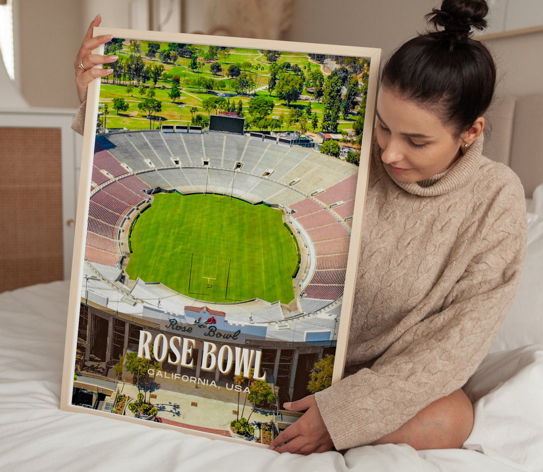 Rose Bowl Stadium Football Wall Art