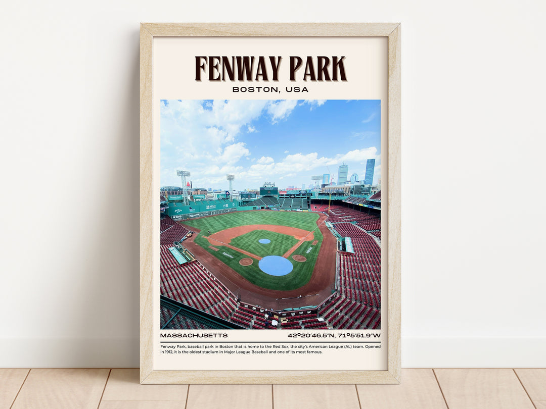 Fenway Park Stadium Baseball Retro Wall Art