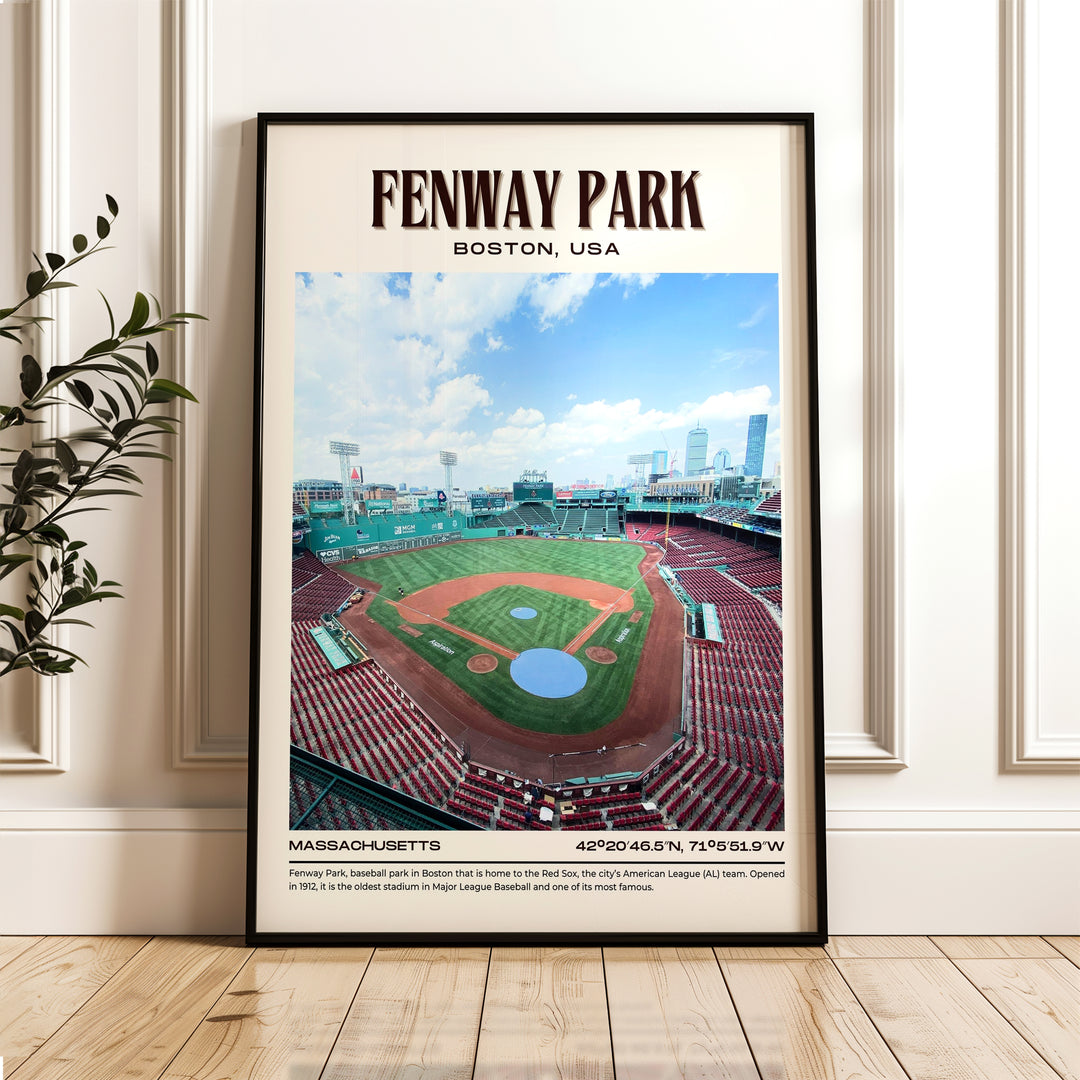 Fenway Park Stadium Baseball Retro Wall Art