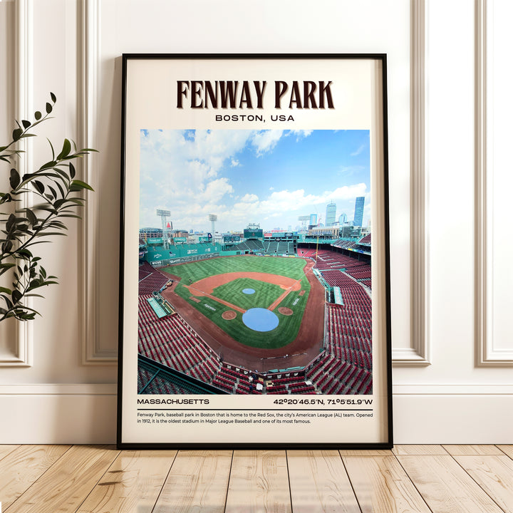 Fenway Park Stadium Baseball Retro Wall Art