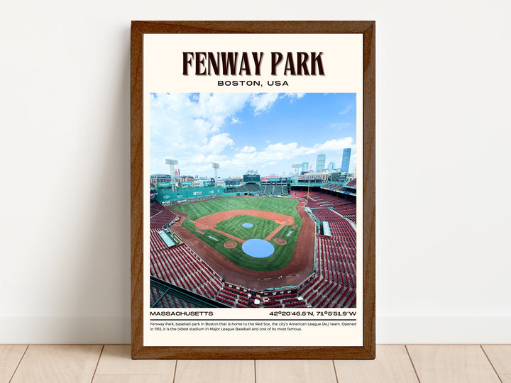 Fenway Park Stadium Baseball Retro Wall Art