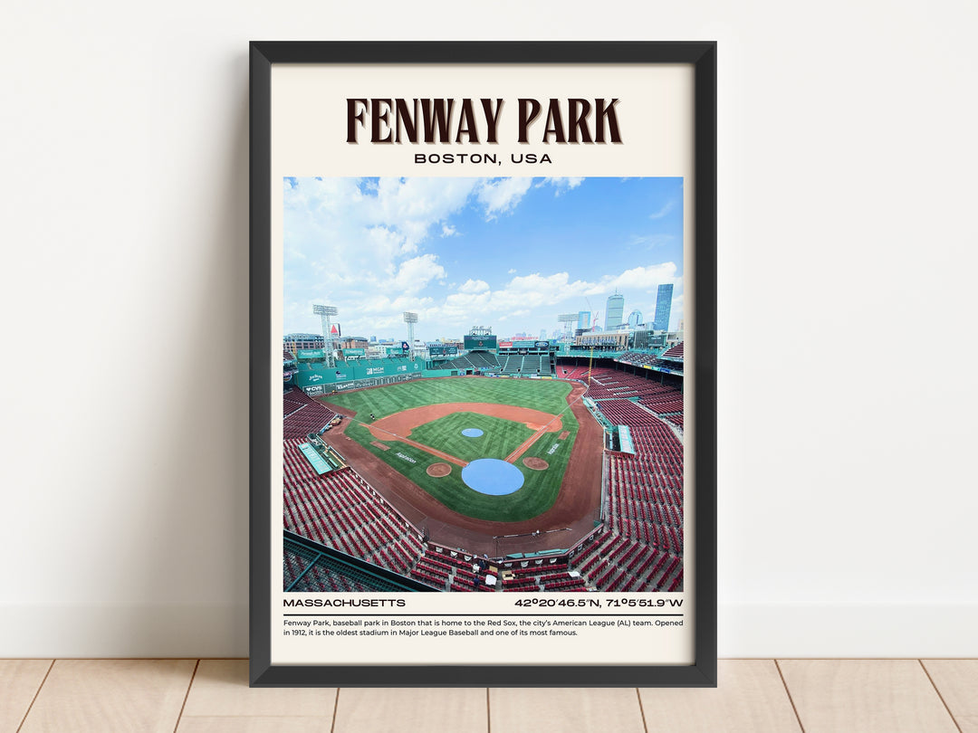 Fenway Park Stadium Baseball Retro Wall Art