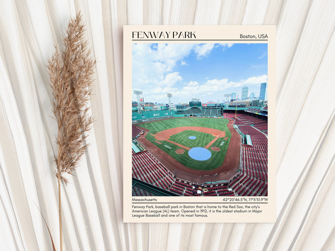 Fenway Park Stadium Baseball Minimal Wall Art