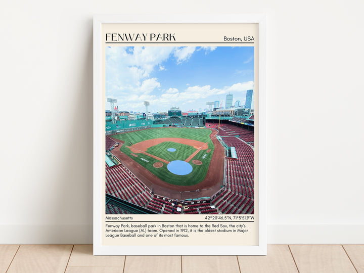 Fenway Park Stadium Baseball Minimal Wall Art