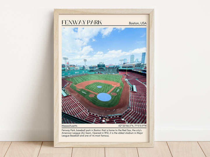 Fenway Park Stadium Baseball Minimal Wall Art