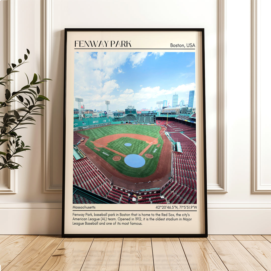 Fenway Park Stadium Baseball Minimal Wall Art