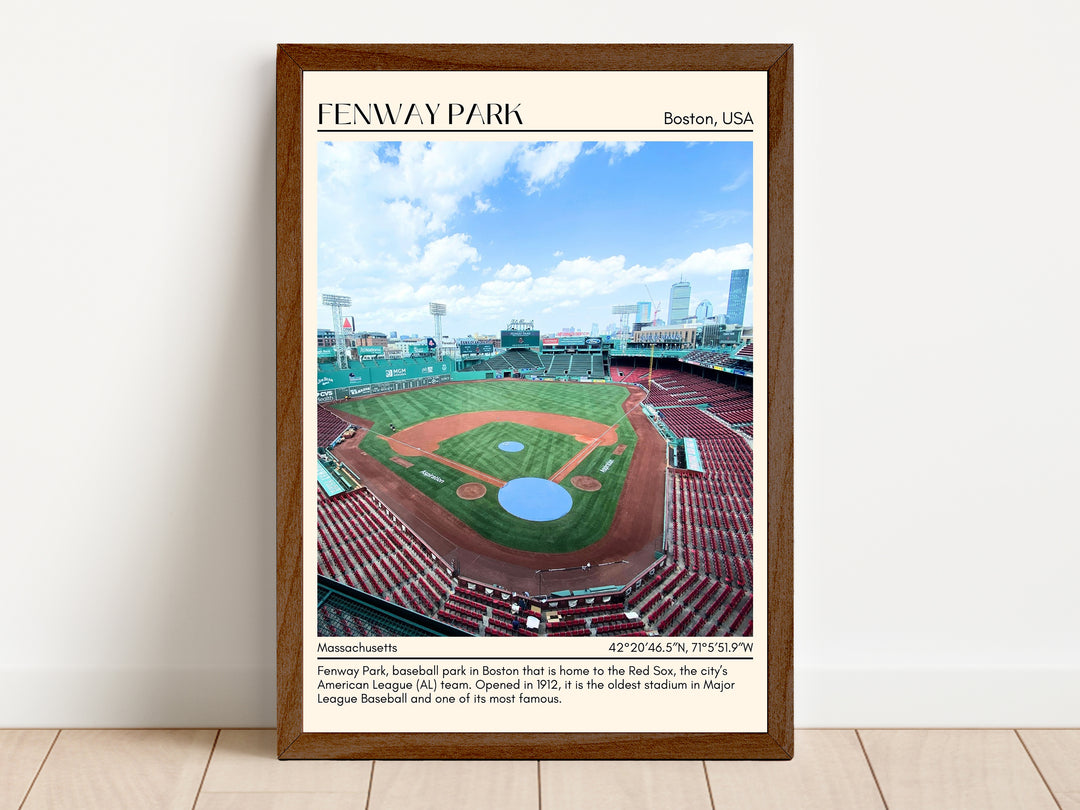 Fenway Park Stadium Baseball Minimal Wall Art