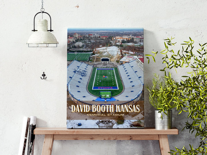 David Booth Kansas Memorial Stadium Football Wall Art