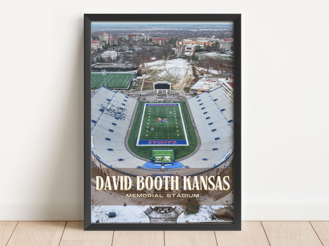 David Booth Kansas Memorial Stadium Football Wall Art