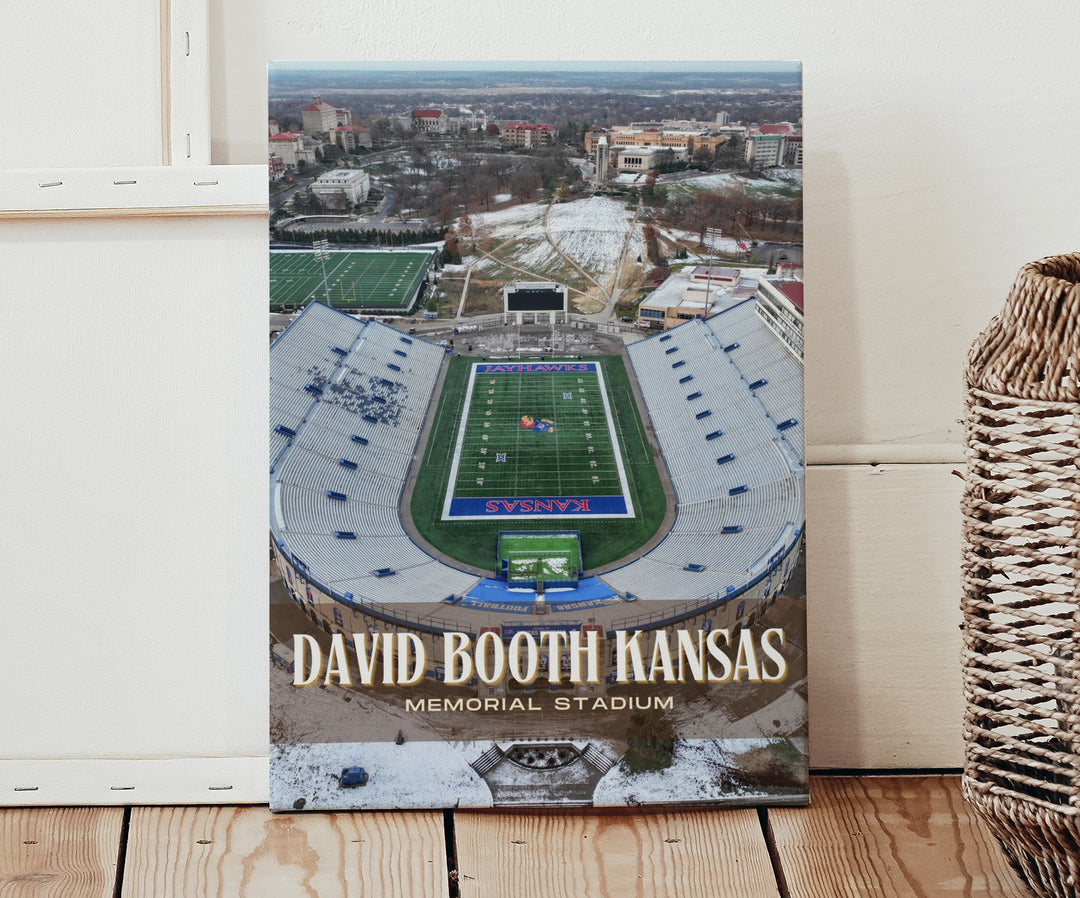 David Booth Kansas Memorial Stadium Football Wall Art