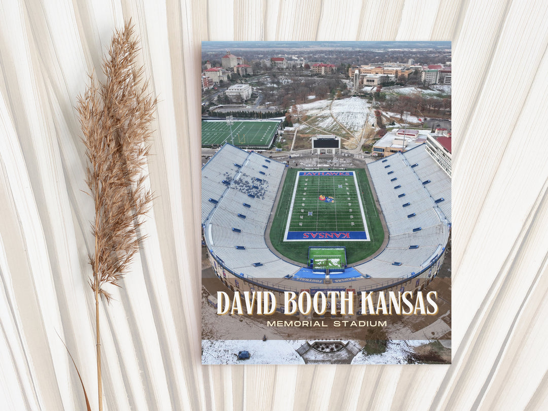 David Booth Kansas Memorial Stadium Football Wall Art