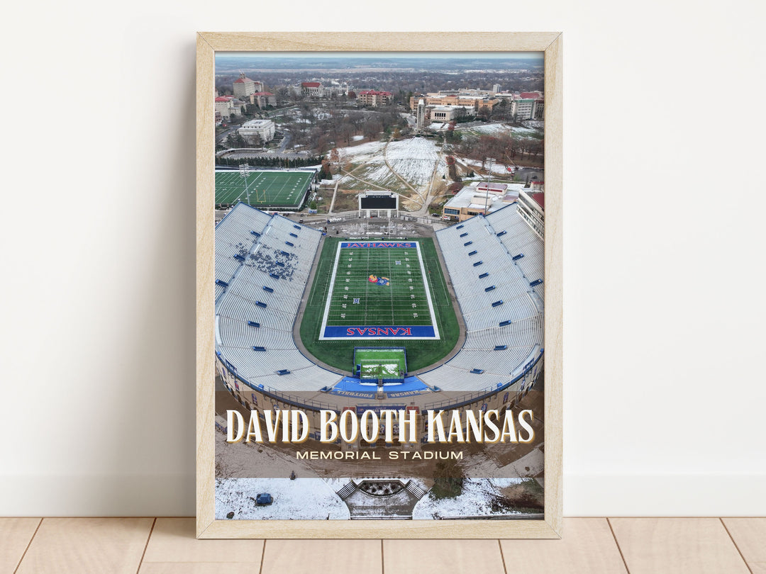 David Booth Kansas Memorial Stadium Football Wall Art