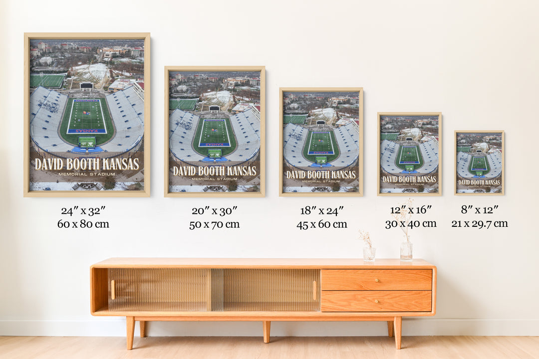 David Booth Kansas Memorial Stadium Football Wall Art