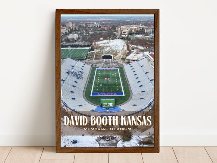 David Booth Kansas Memorial Stadium Football Wall Art