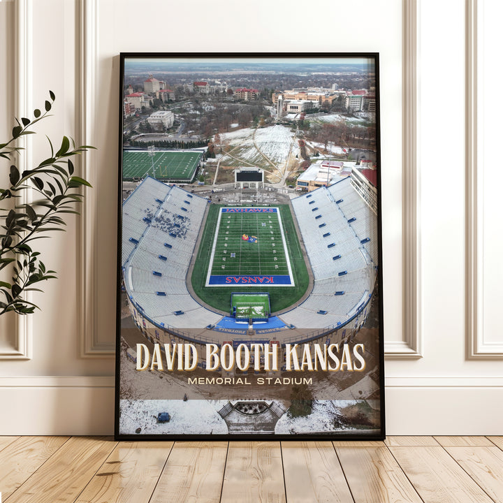 David Booth Kansas Memorial Stadium Football Wall Art