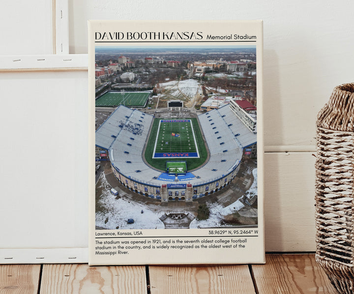 David Booth Kansas Memorial Stadium Football Minimal Wall Art