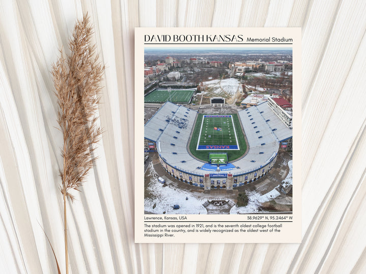 David Booth Kansas Memorial Stadium Football Minimal Wall Art