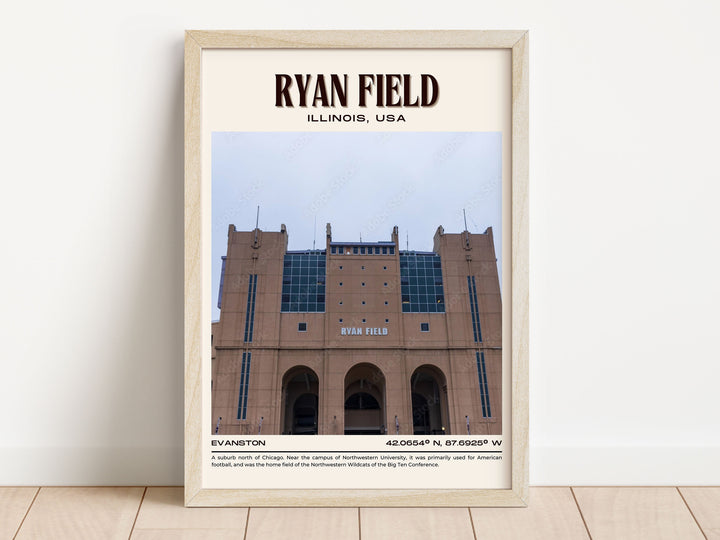 Ryan Field Football Retro Wall Art