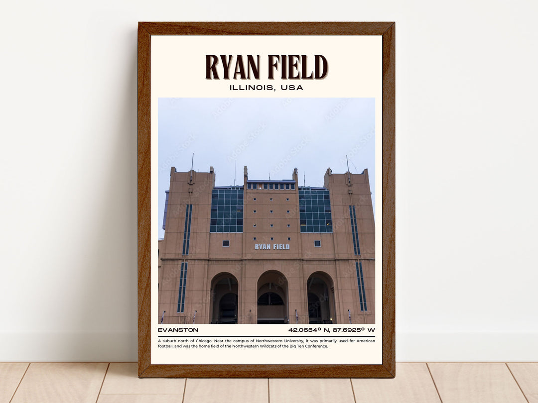 Ryan Field Football Retro Wall Art