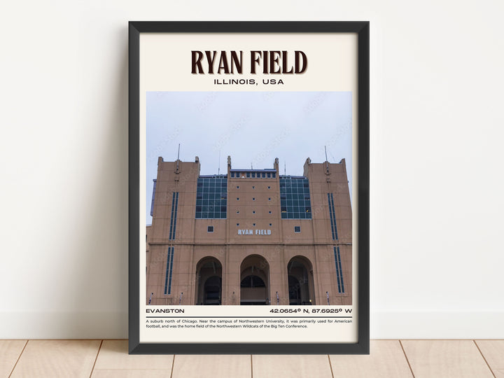 Ryan Field Football Retro Wall Art