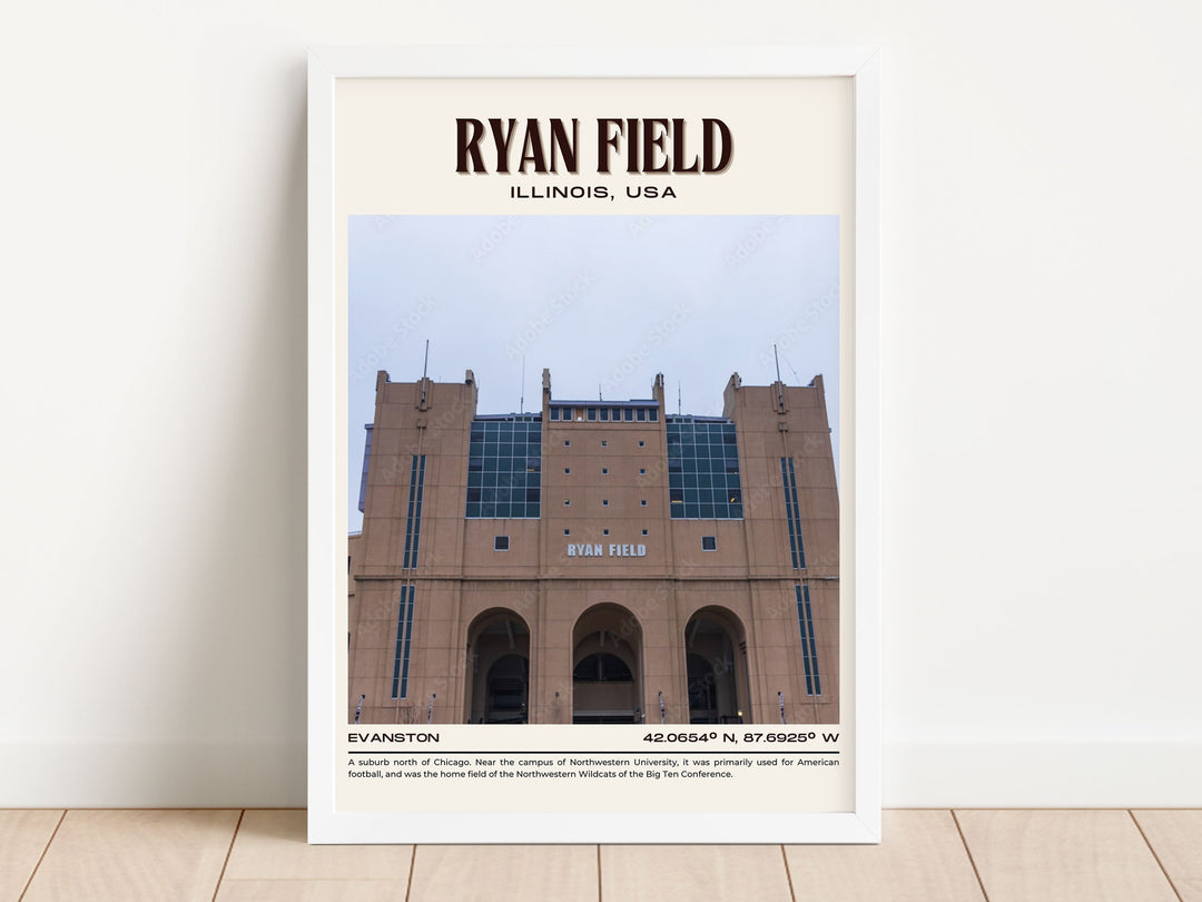 Ryan Field Football Retro Wall Art