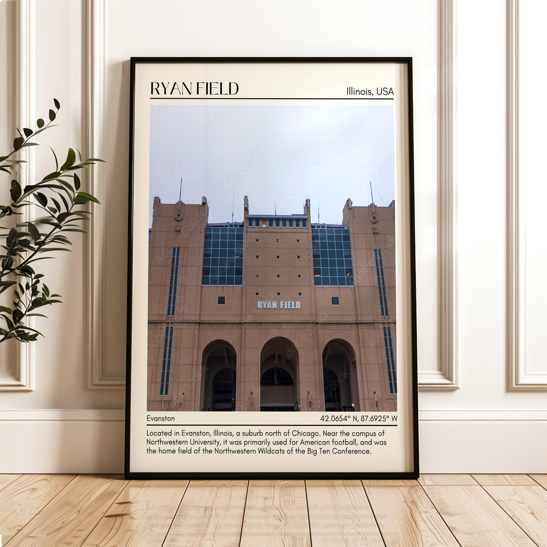 Ryan Field Football Minimal Wall Art