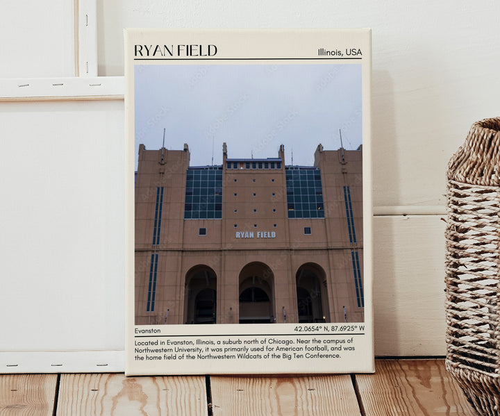 Ryan Field Football Minimal Wall Art