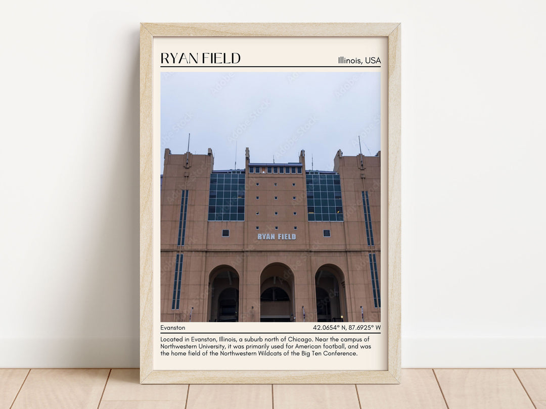 Ryan Field Football Minimal Wall Art