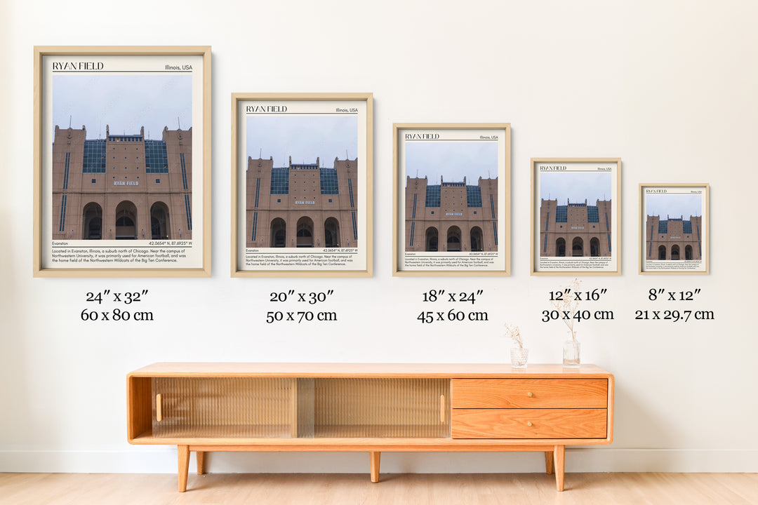 Ryan Field Football Minimal Wall Art