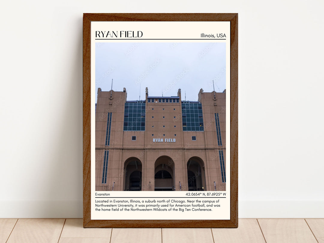 Ryan Field Football Minimal Wall Art