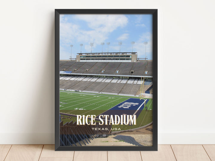 Rice Stadium Football Wall Art