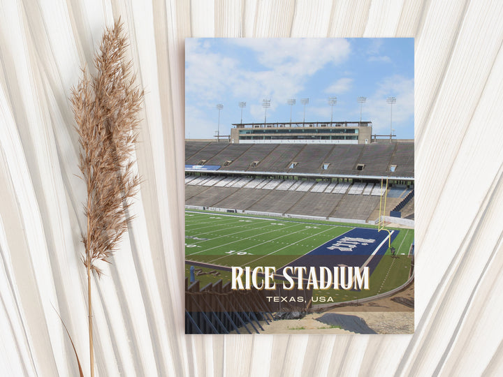 Rice Stadium Football Wall Art